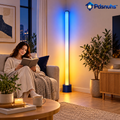 Pdsnuhs™ Smart RGB Corner Floor Lamp in use