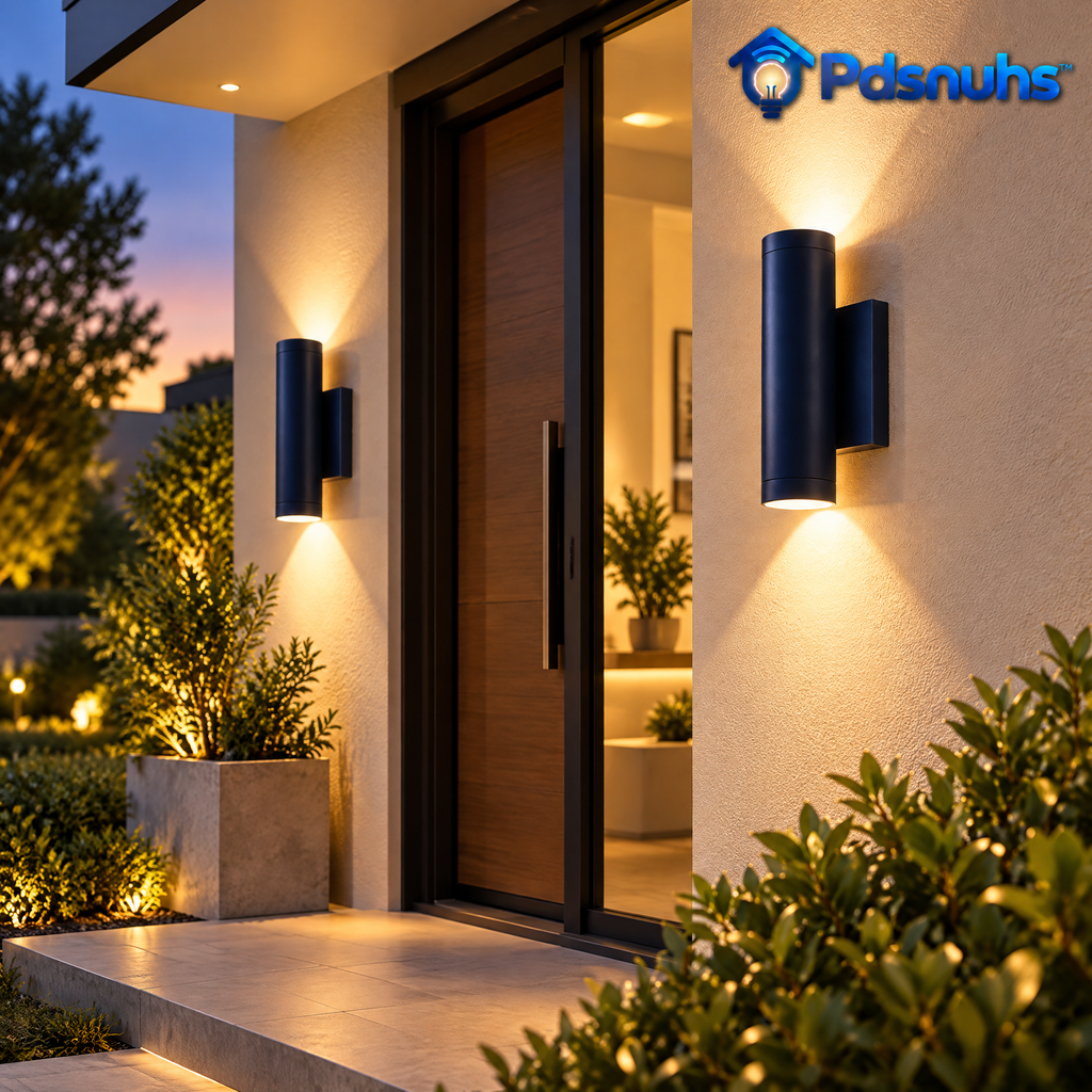 Pdsnuhs™ Smart Up & Down Wall Sconces, 2-Pack installed