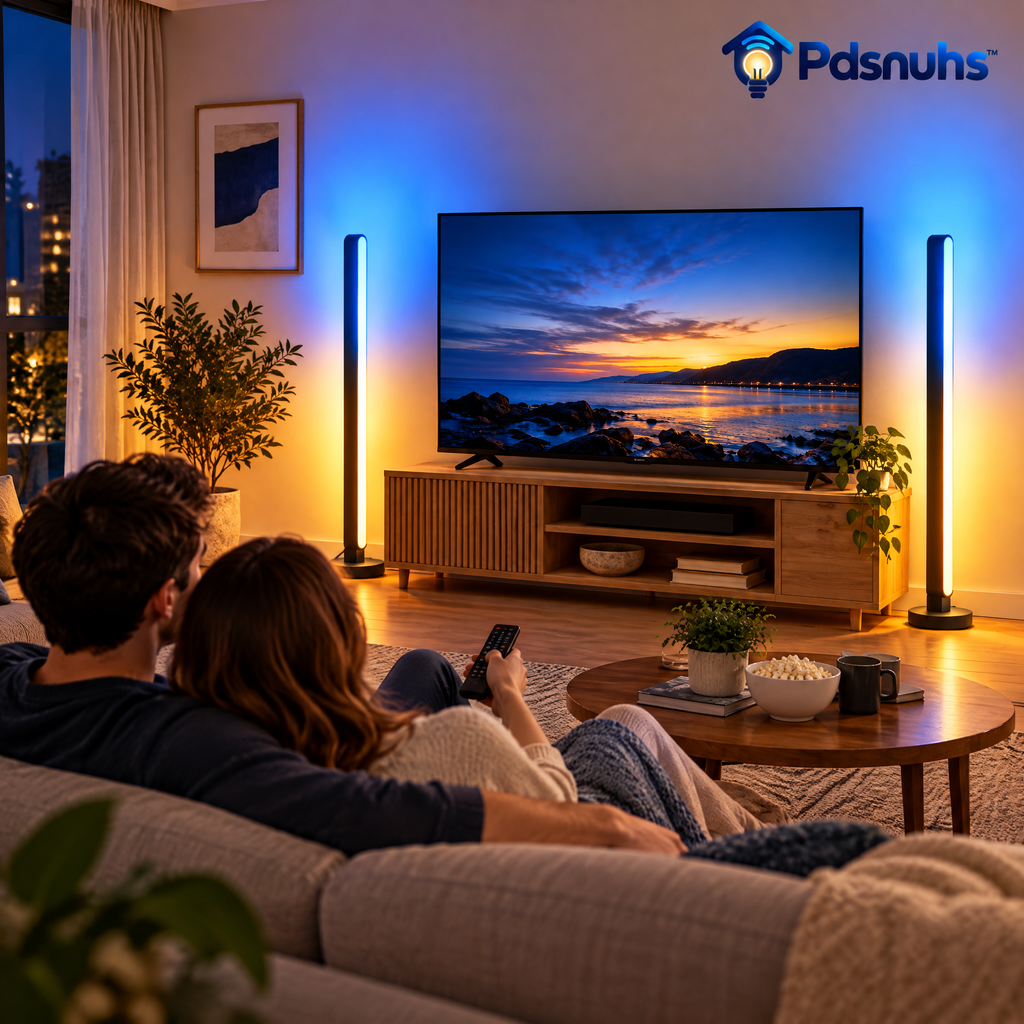 Pdsnuhs™ Smart TV Ambient Light Bars, 2-Pack in use